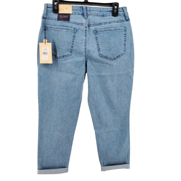 NYDJ Margot Girlfriend Kingston Jeans Light Wash Denim Crop Pants Womens 8P - Picture 2 of 8